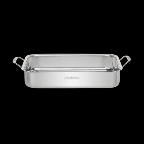 14" Lasagna Pan with Stainless Roasting Rack in Stainless Steel