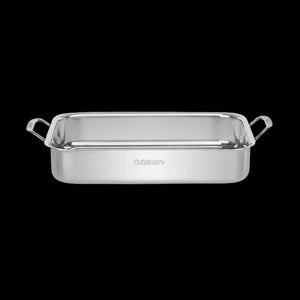 14" Lasagna Pan with Stainless Roasting Rack in Stainless Steel