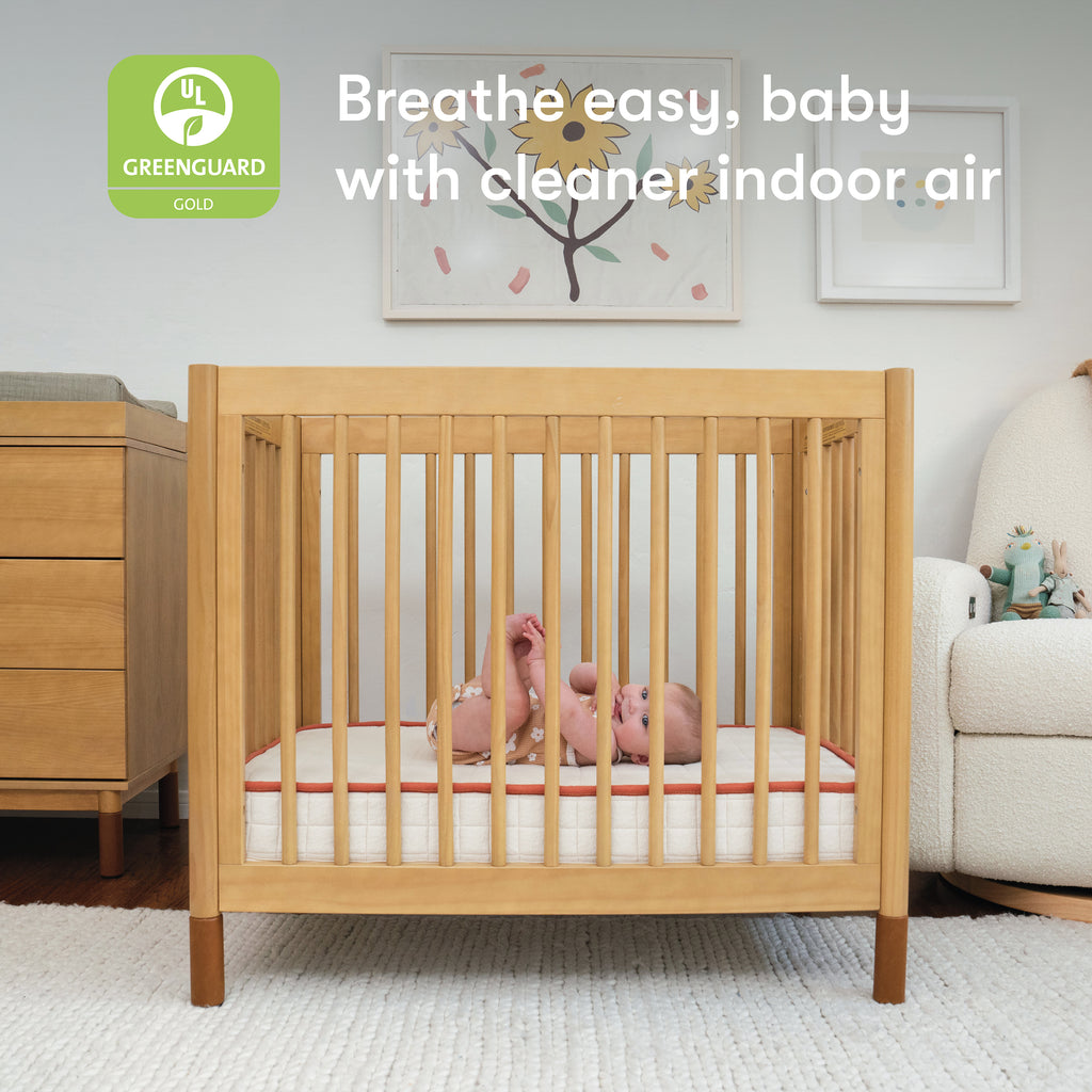 babyletto x Avocado Organic Mini Crib Mattress in White