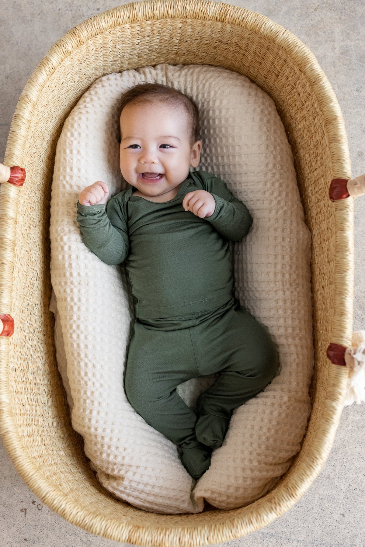 Baby Sleep Set (In Basil, size 0-3mo)