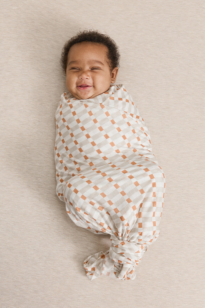 Biscotti Check Swaddle