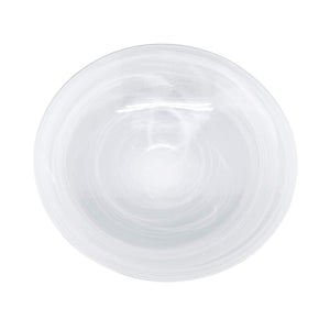 White Alabaster Serving Bowl-Bowls-|-Mariposa