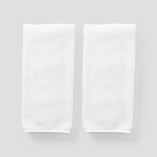 Signature Hand Towel in White, Set of 2