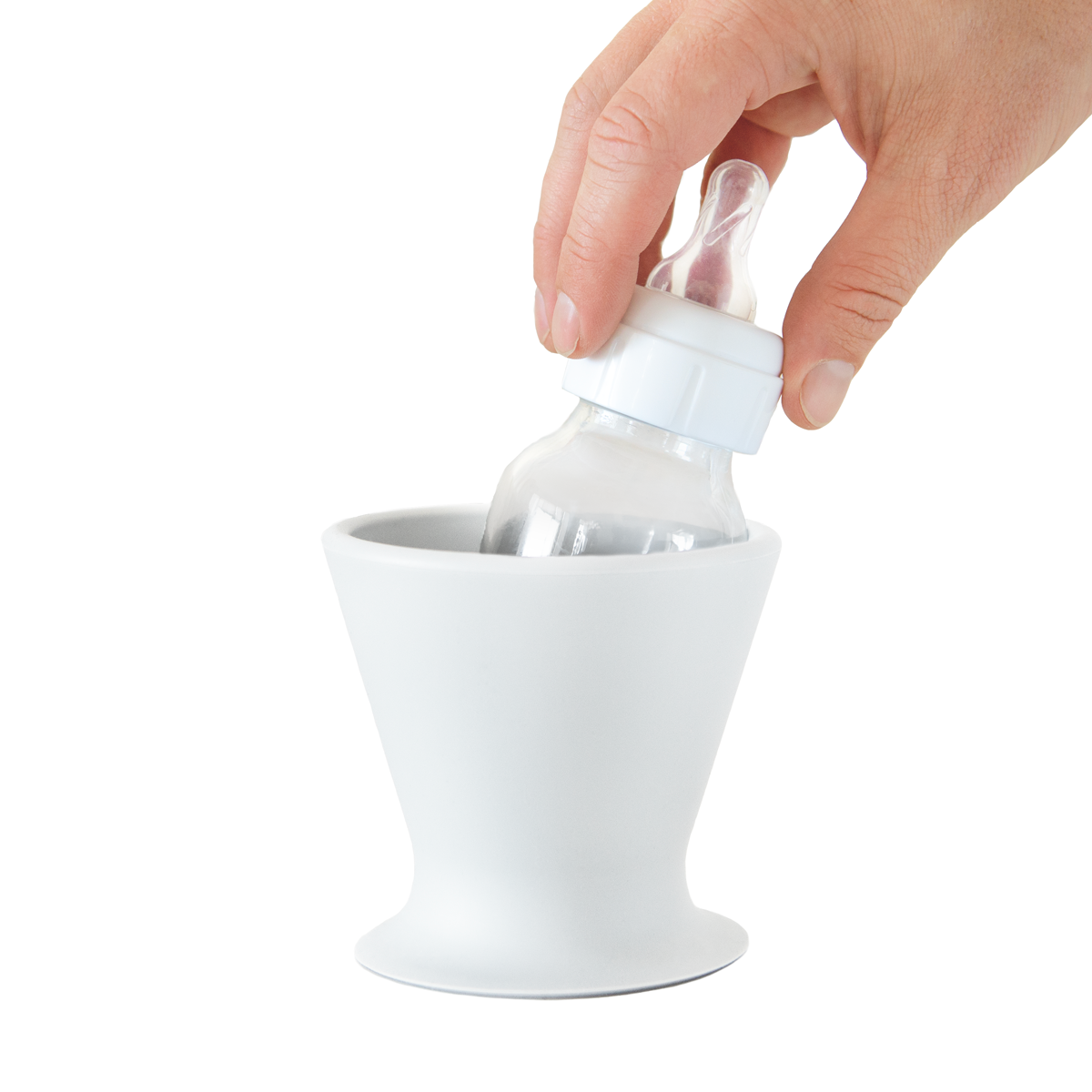Baby Bottle Holder, Hands Free, One-Hand Bottle Prep