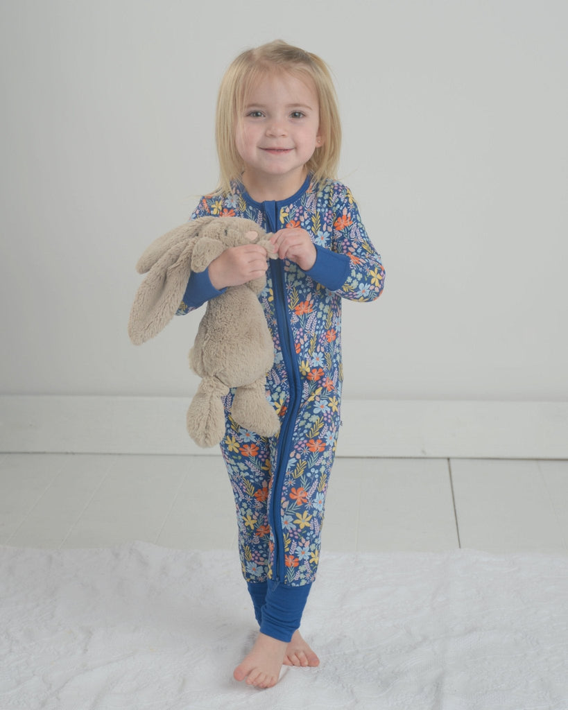 Wildflower Bamboo Romper, Bamboo Zippy, Floral Zippy, Bamboo Pajamas