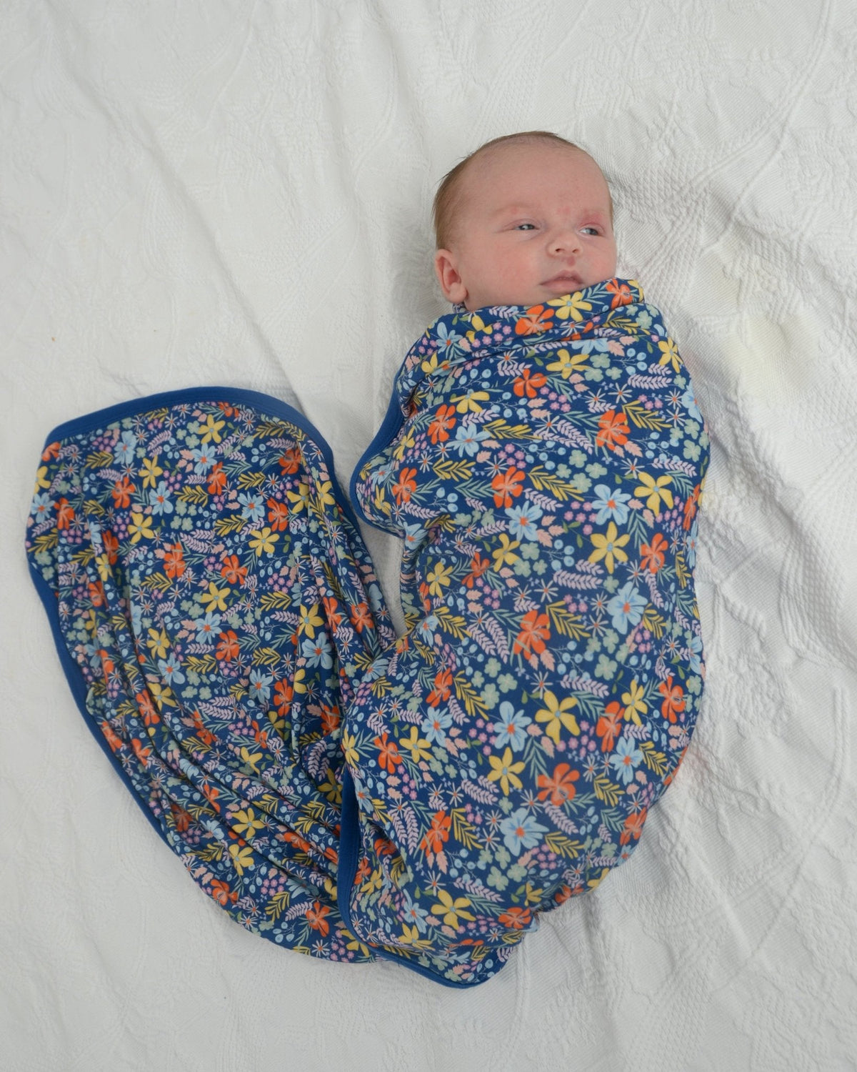 Wildflower Swaddle Blanket, Baby Girl Gift, Baby Shower Gift, Floral