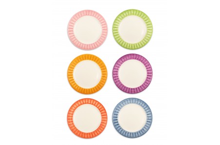 Set of 6 Handmade Ceramic Dinner Plates