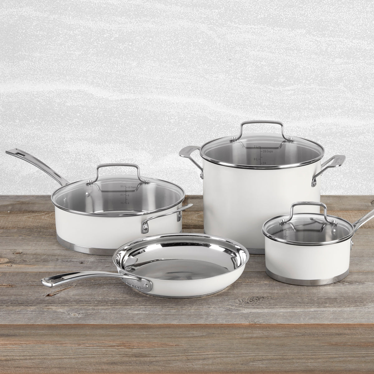 11-Piece Matte White Set in White