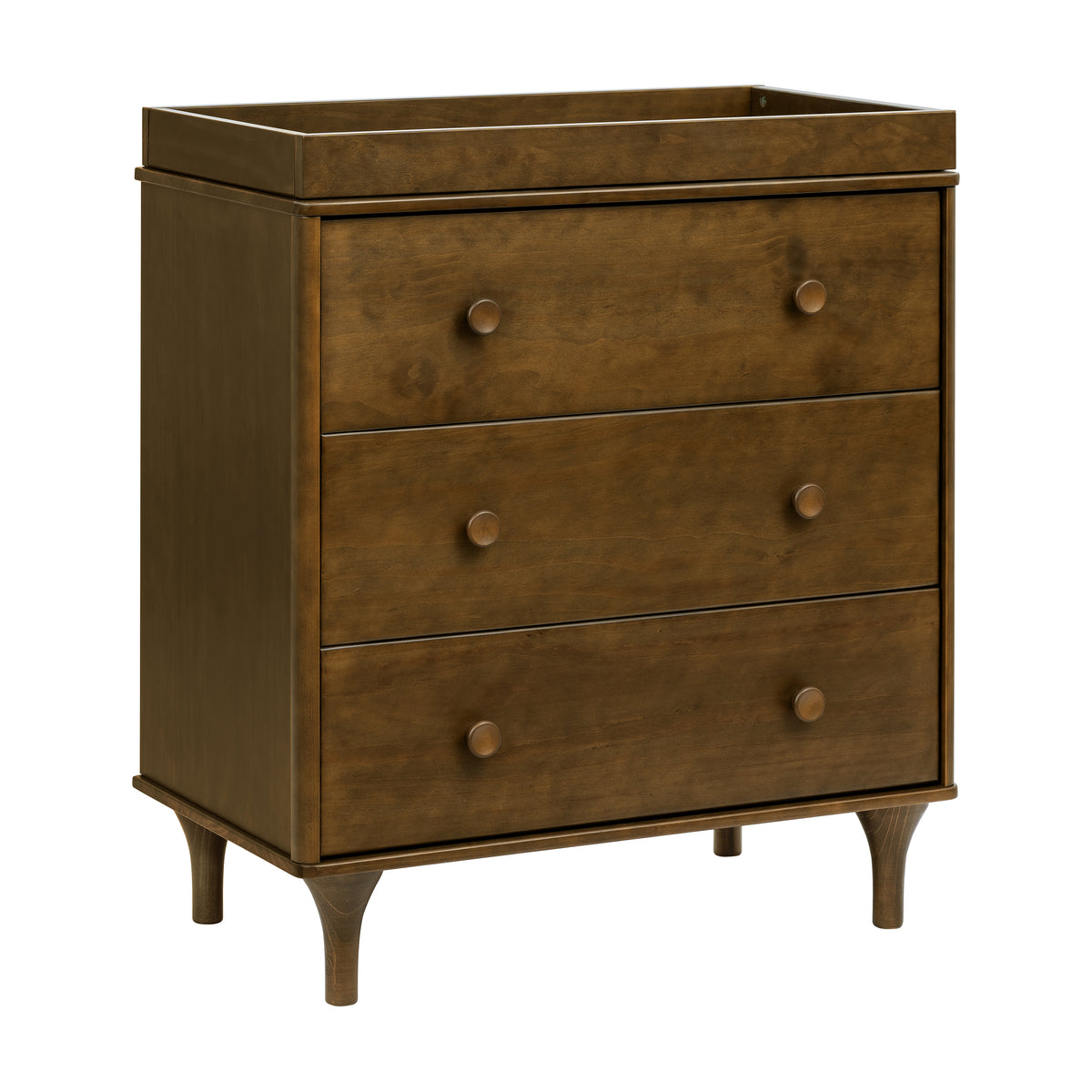 Lolly 3-Drawer Compact Changer Dresser with Removable Changing Tray (34") in Natural Walnut