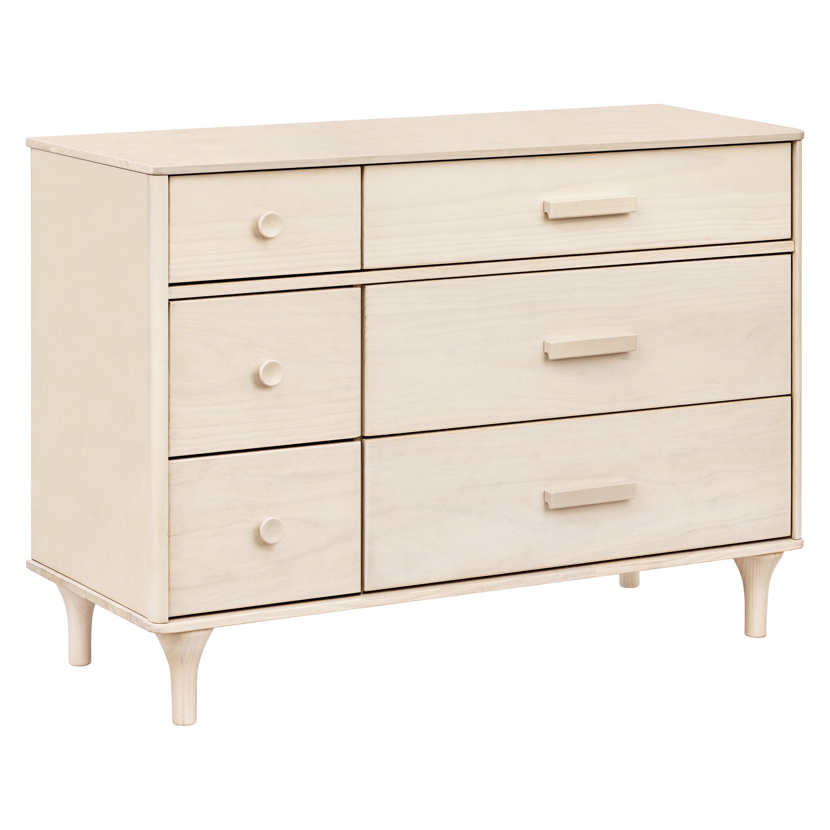 Lolly 6-Drawer Assembled Double Dresser in Washed Natural