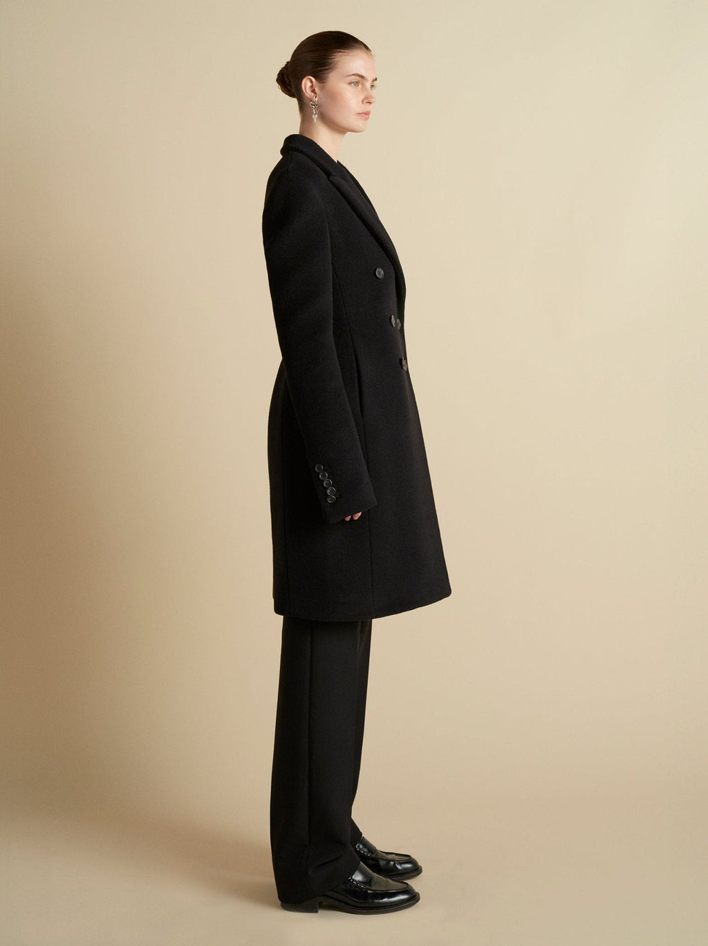 Wool Basque Tailored Overcoat - Marina Moscone