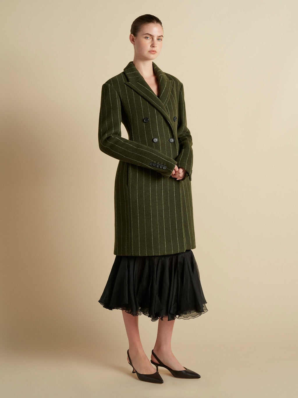 Wool Basque Tailored Overcoat - Marina Moscone