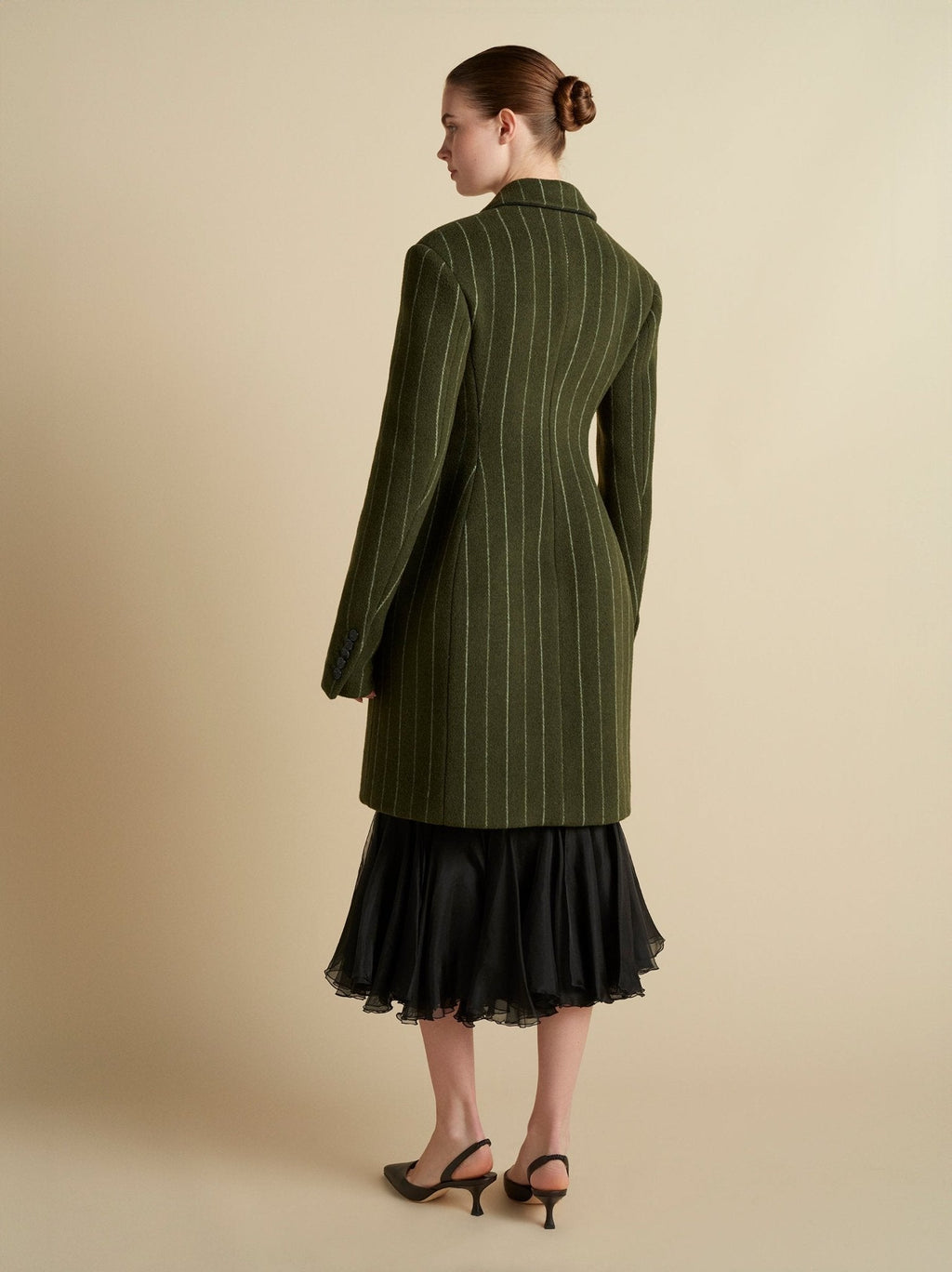 Wool Basque Tailored Overcoat - Marina Moscone