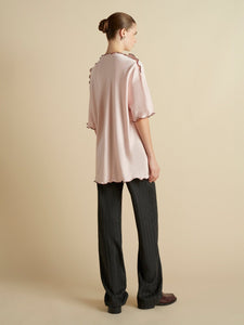 Wool Pinstripe Tailored Trouser - Marina Moscone