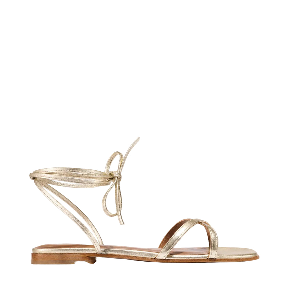 The Wrap Sandal in Champagne