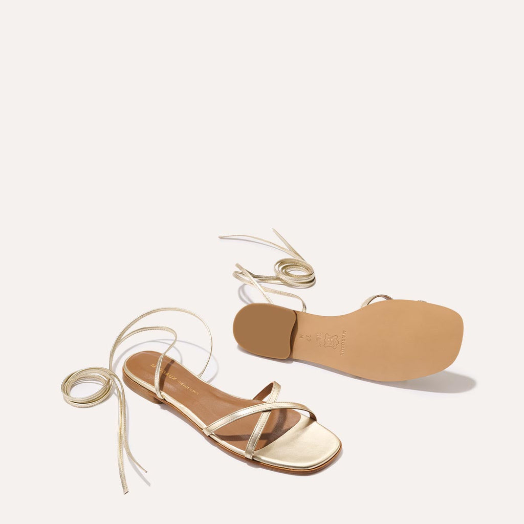The Wrap Sandal in Champagne