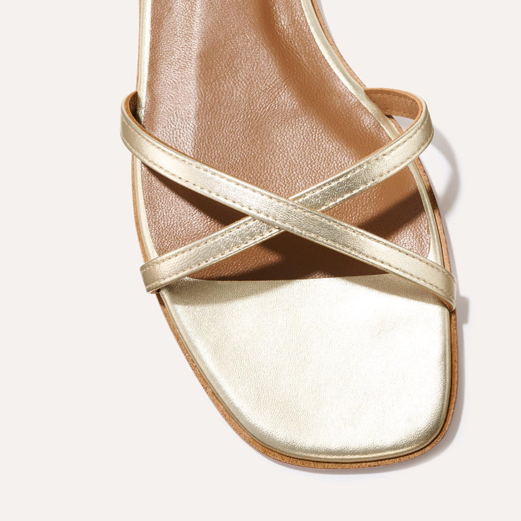 The Wrap Sandal in Champagne