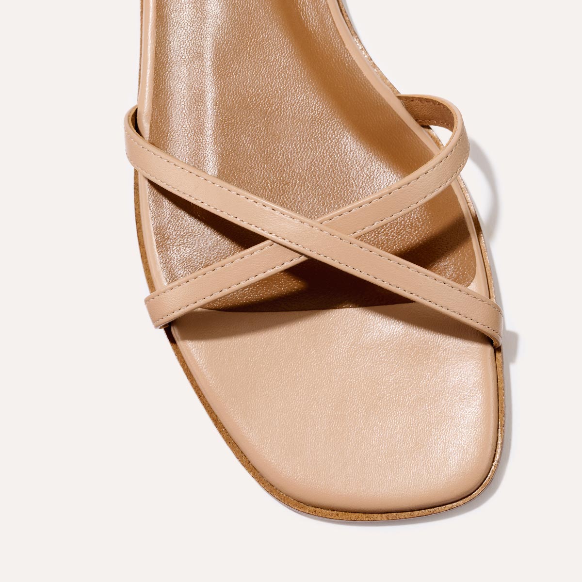 The Wrap Sandal in Rose Nappa