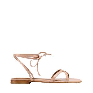 The Wrap Sandal in Rose Nappa