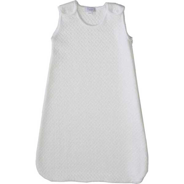 Basket Weave Quilted Baby Sack, White