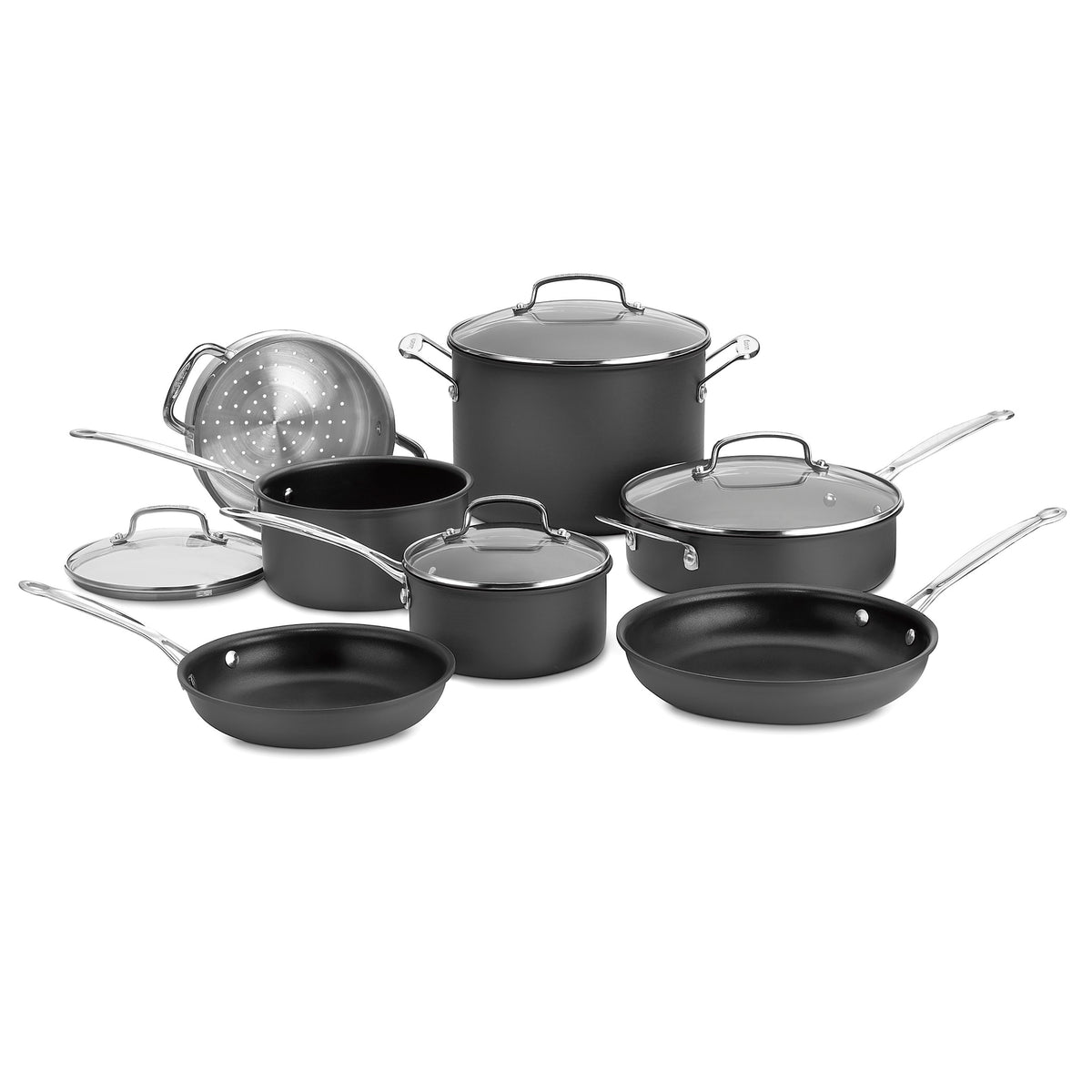 Chef's Classic® Nonstick Hard Anodized 11-Piece Set in Black