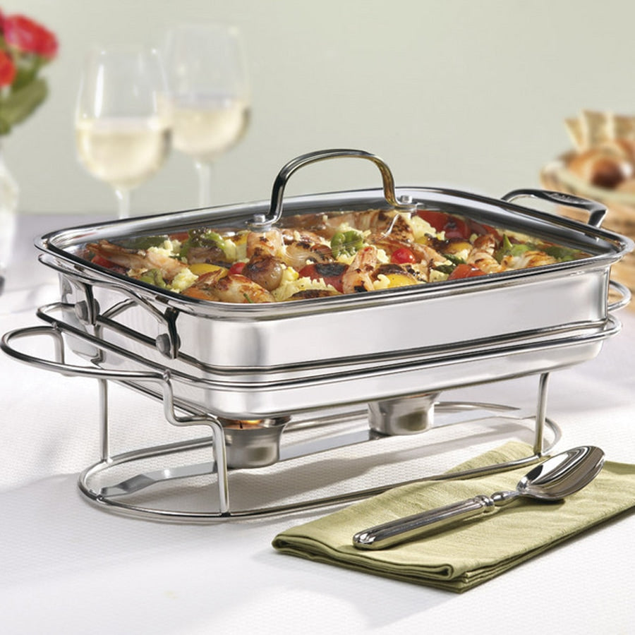 Classic Entertaining Collection 12" Rectangular Buffet Server in Stainless Steel