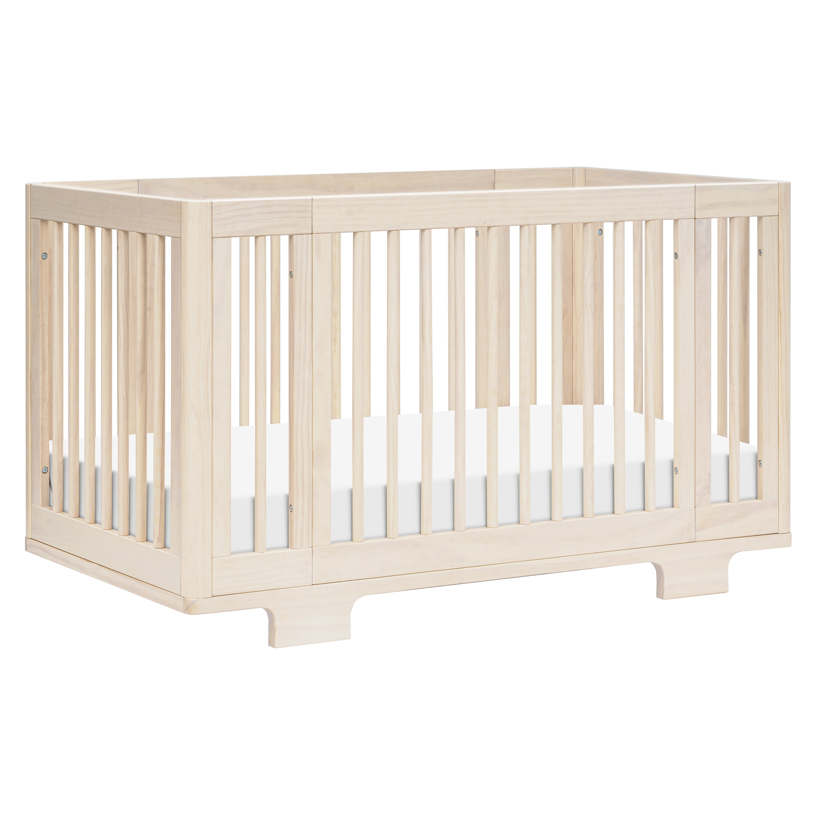 Yuzu 8-in-1 Convertible Crib with All-Stages Conversion Kits in Washed Natural