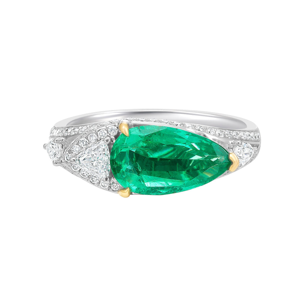 Xenia Emerald Ring - Jewelry - RUCHI New York