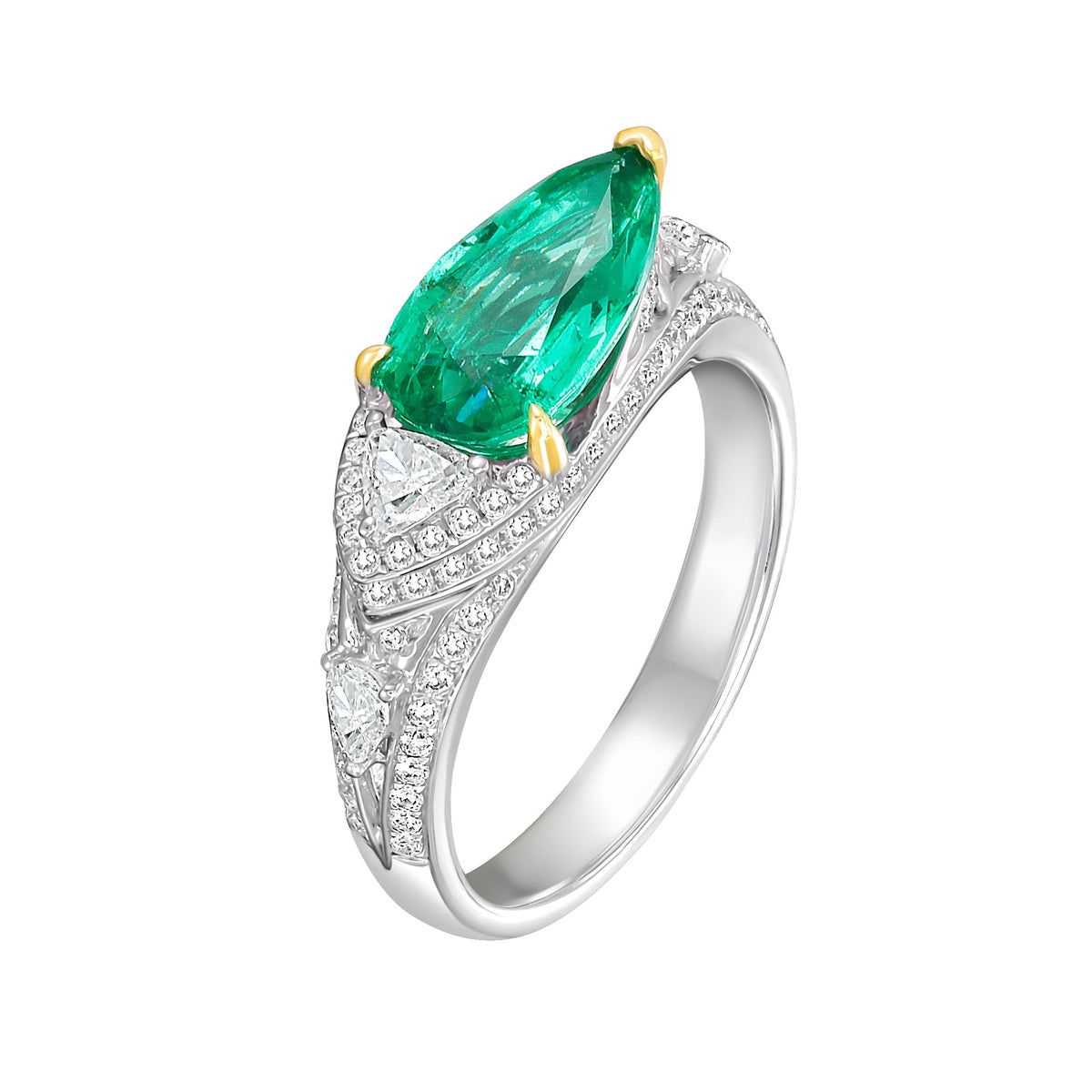 Xenia Emerald Ring - Jewelry - RUCHI New York