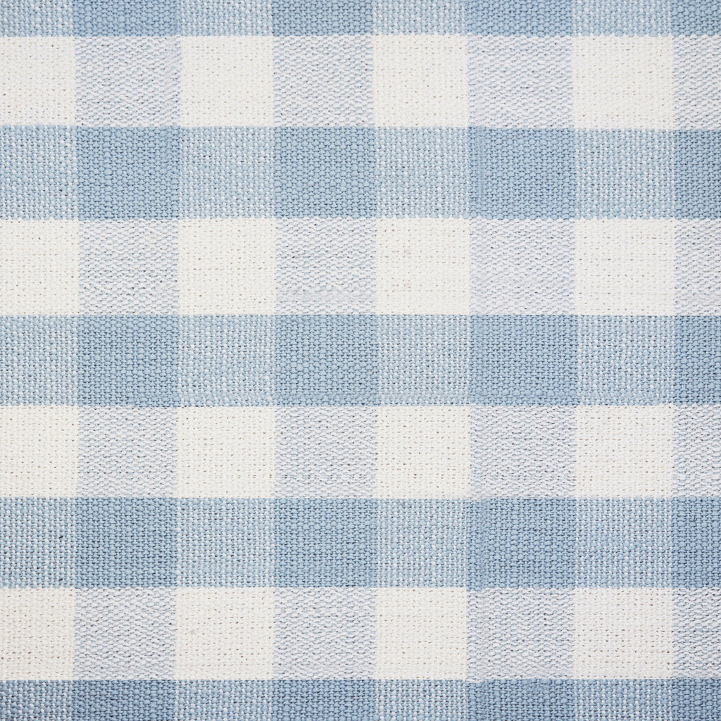 Crawford Gliding Ottoman in Blue Gingham