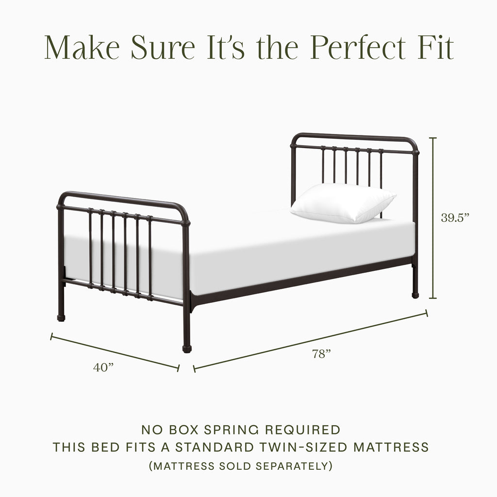 Winston Twin Bed in Vintage Gold
