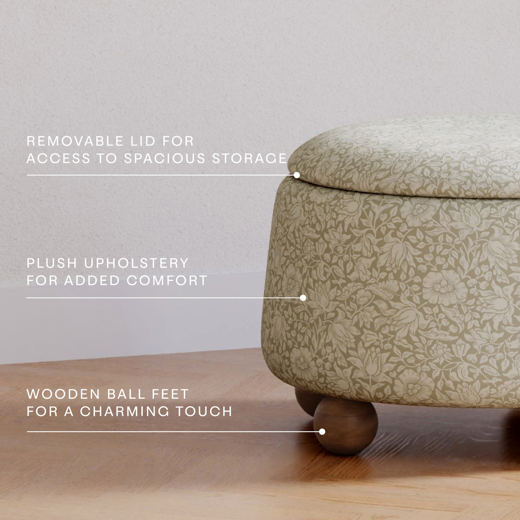 Morris & Co. x Namesake Tuffet Storage Ottoman Mallow in Ash