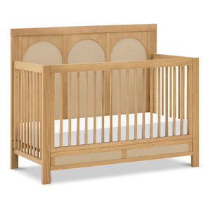Eloise 4-in-1 Convertible Crib in Honey and Performance Sand Eco-Weave