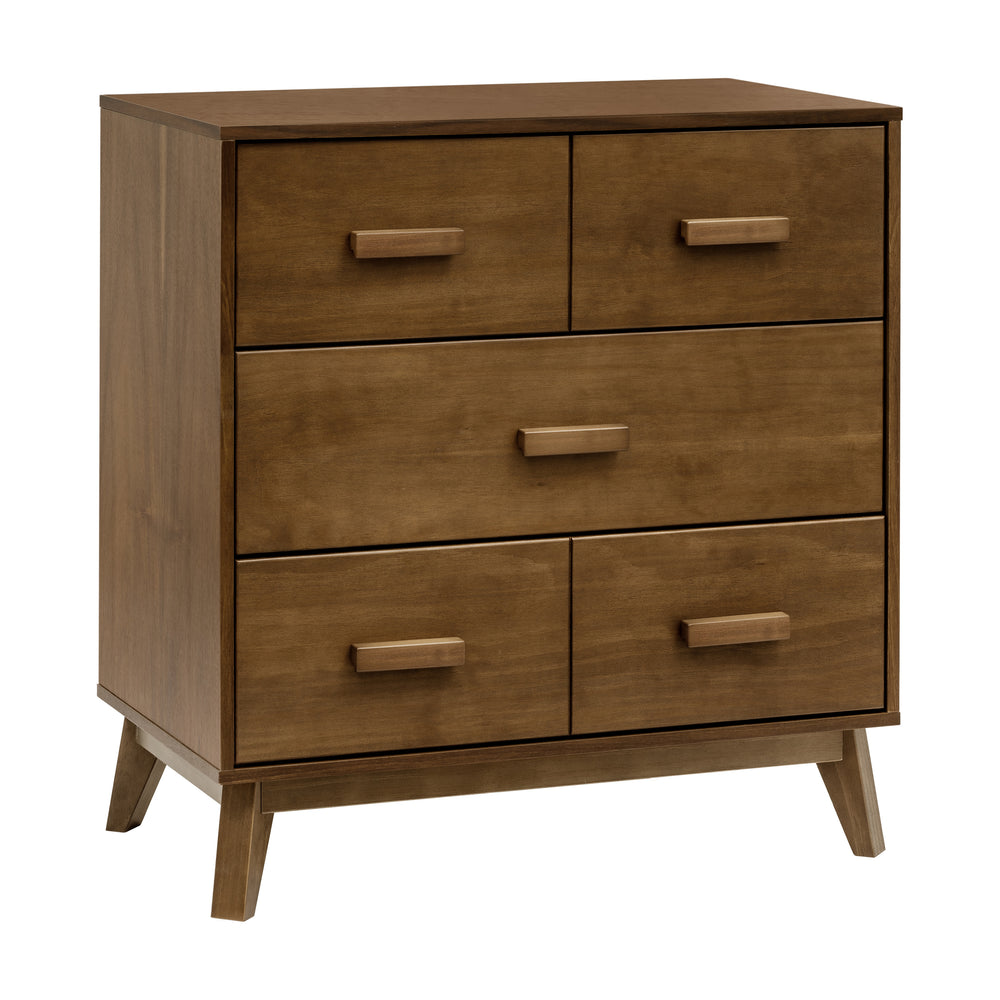 Scoot 3-Drawer Compact Changer Dresser with Removable Changing Tray (34") in Natural Walnut