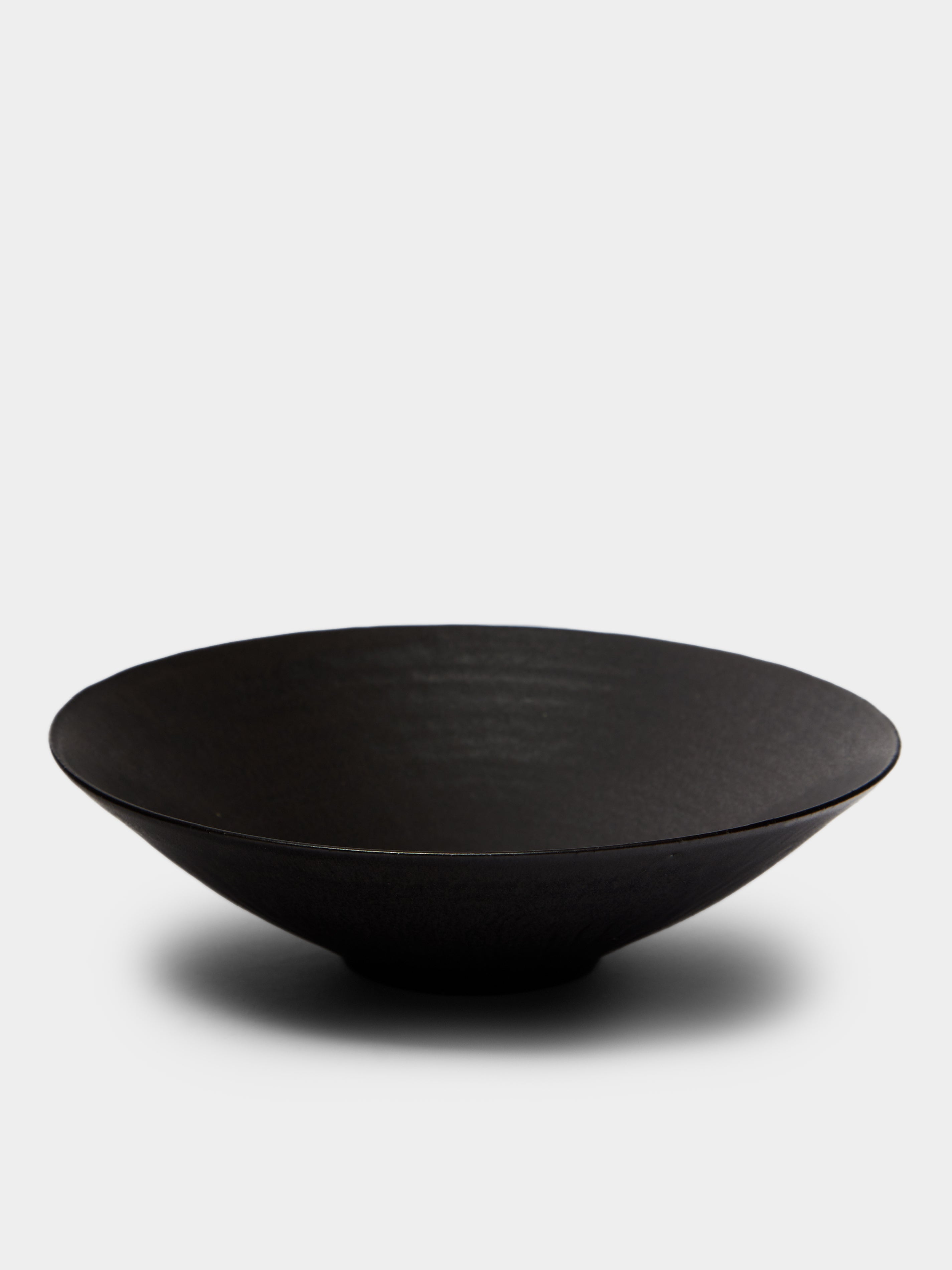 Black Clay Serving Bowls (Set of 2)