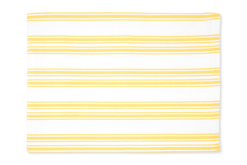 Yellow Stripe Cotton Tablecloth
