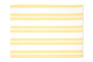 Yellow Stripe Cotton Tablecloth, Set of 2