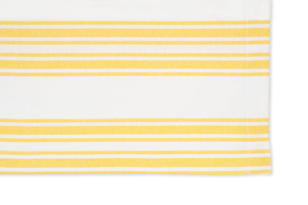 Yellow Stripe Cotton Tablecloth