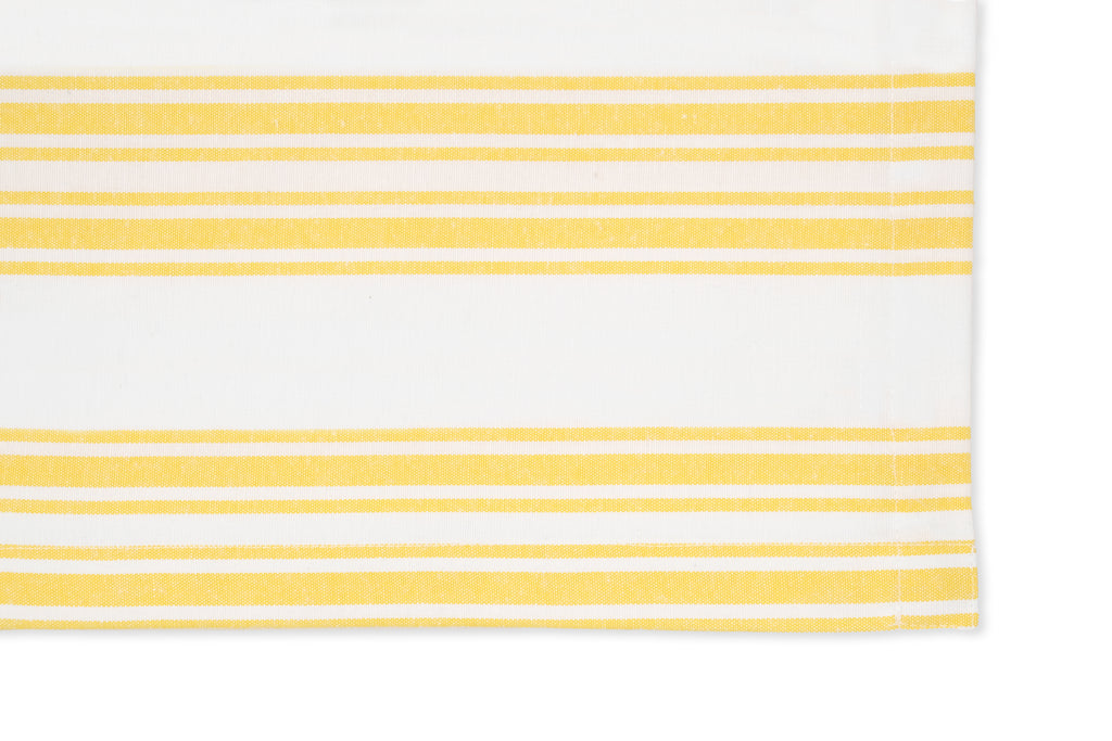 Yellow Stripe Cotton Tablecloth