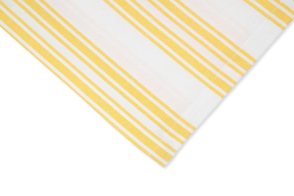 Yellow Stripe Cotton Tablecloth