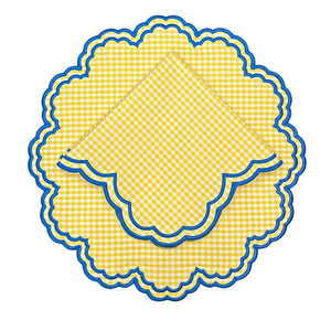 Bettina Napkin in Yellow Gingham, Set of 4