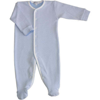 Bubble Long Sleeve Footie, Blue
