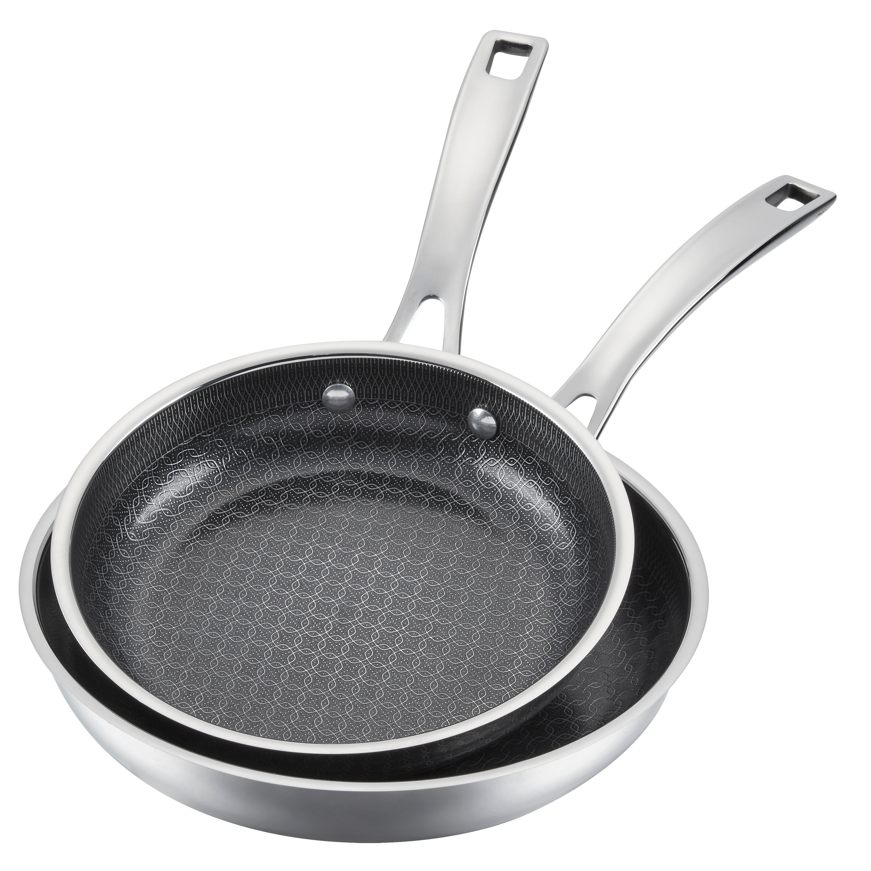 FusionPlus® Stainless Steel 2-Pk Skillets (8" & 10")