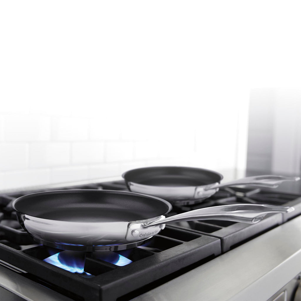 Professional Series® Stainless Steel 2-Piece Non-Stick Skillet Set (8" & 10") in Stainless Steel