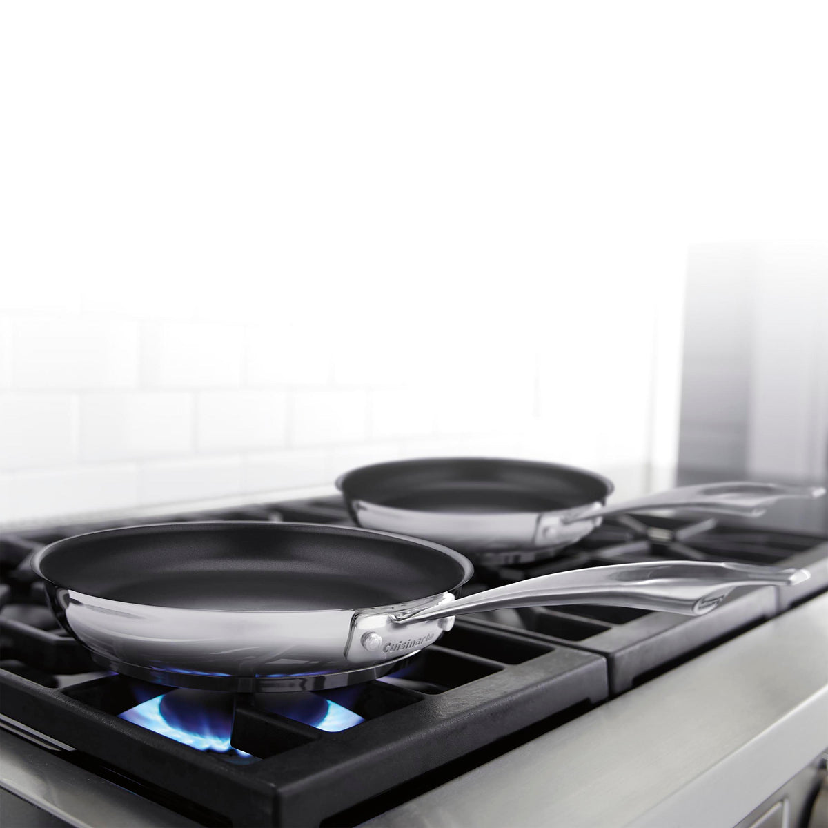 Professional Series® Stainless Steel 2-Piece Non-Stick Skillet Set (8" & 10") in Stainless Steel