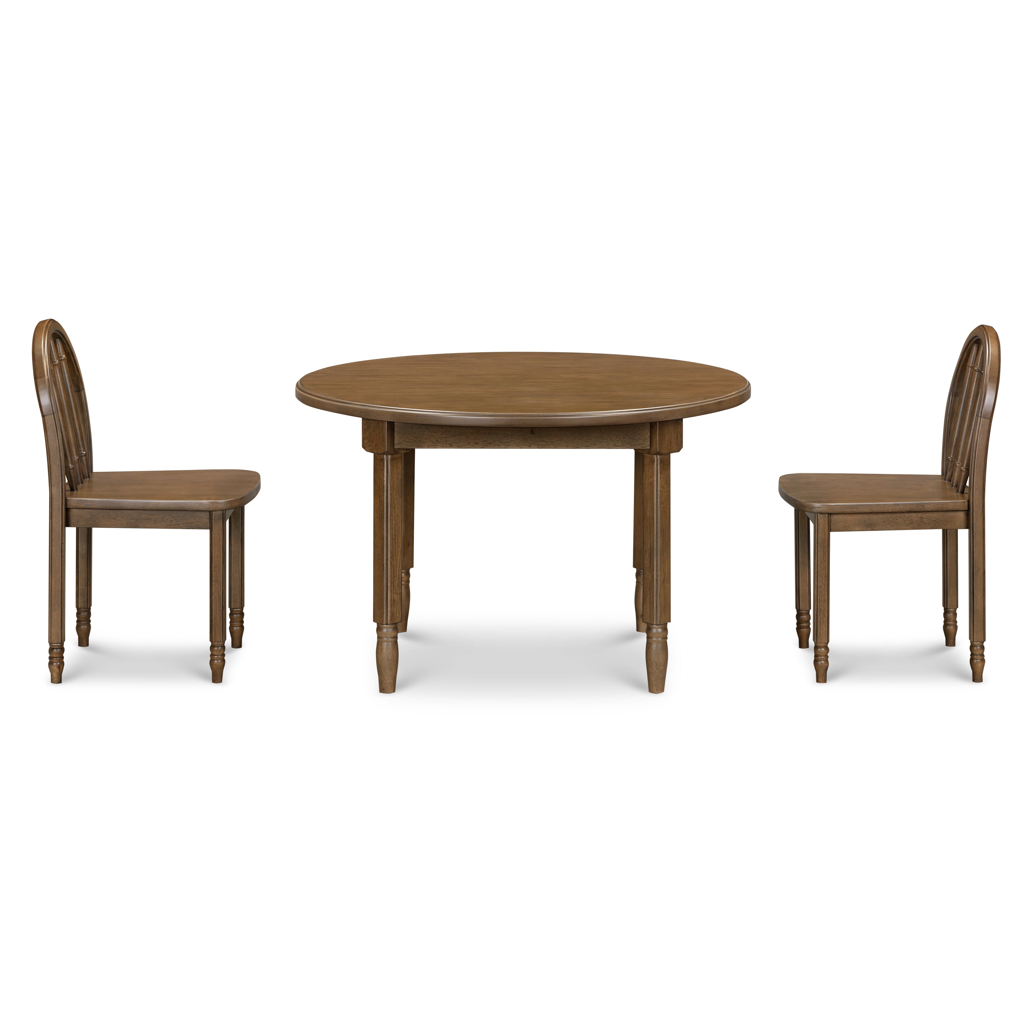 Liberty Play Table & Spindle Chairs Set in Natural Walnut