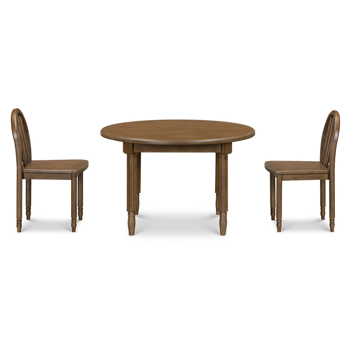 Liberty Play Table & Spindle Chairs Set in Natural Walnut
