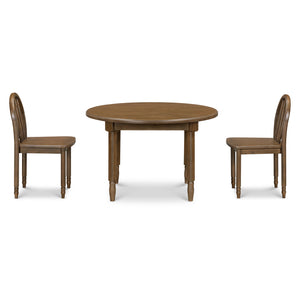 Liberty Play Table & Spindle Chairs Set in Natural Walnut