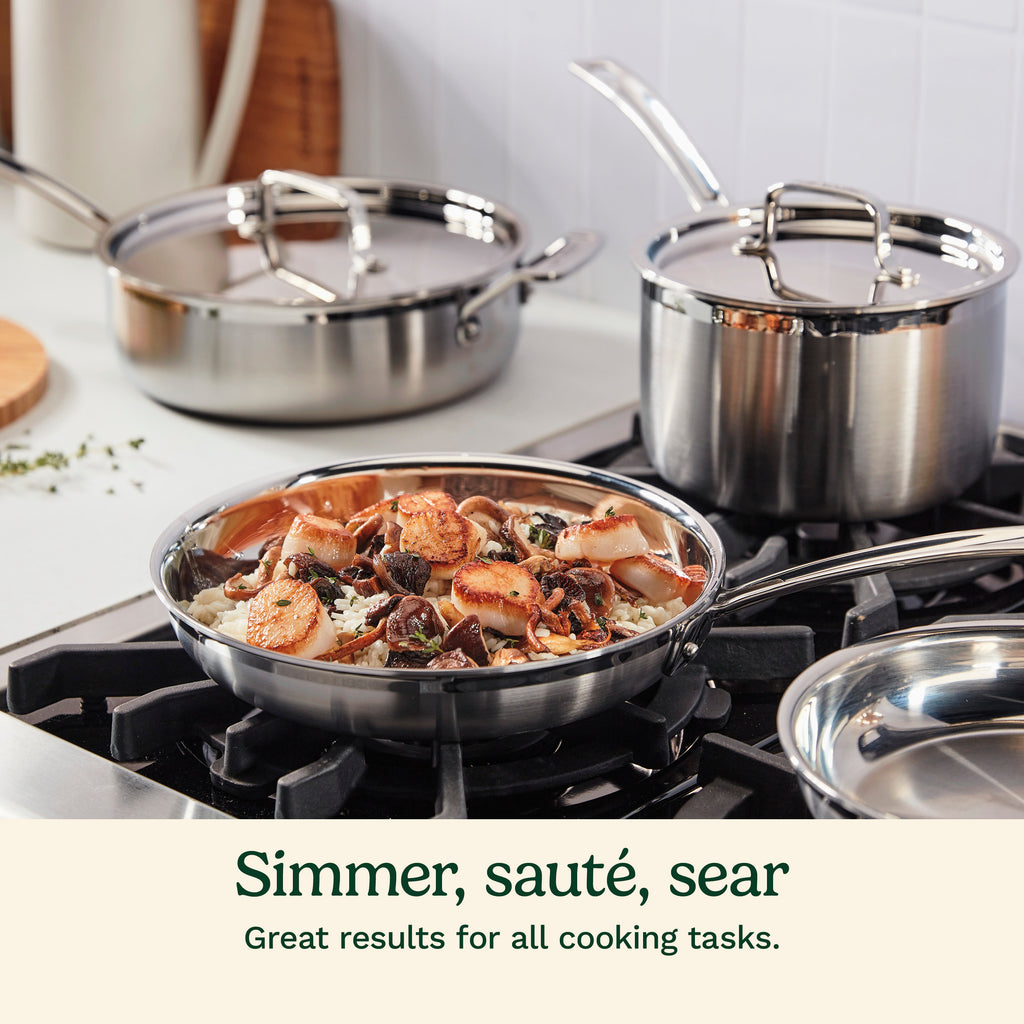 MultiClad Pro Triple Ply Stainless Cookware 12-Piece Set in Stainless Steel