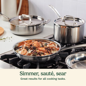 MultiClad Pro Triple Ply Stainless Cookware 12-Piece Set in Stainless Steel